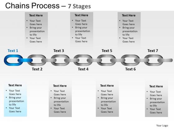 PowerPoint Layouts Chart Chains Process Ppt Layout