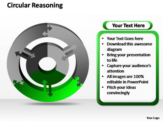 PowerPoint Layouts Chart Circular Reasoning Ppt Themes