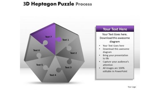 PowerPoint Layouts Editable Hexagon Puzzle Ppt Slides