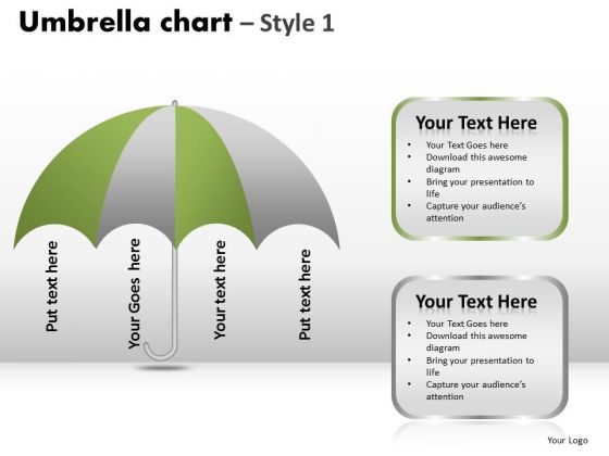 PowerPoint Layouts Strategy Umbrella Chart Ppt Process