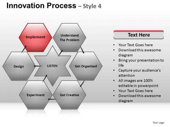 PowerPoint Presentation Company Hexagon Chart Ppt Slides
