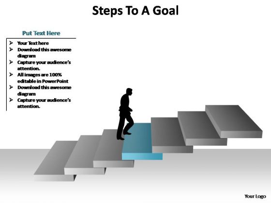 PowerPoint Presentation Company Steps To A Goal Ppt Slide Designs