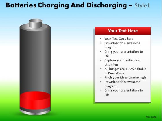 PowerPoint Presentation Designs Company Growth Batteries Charging Ppt Slide