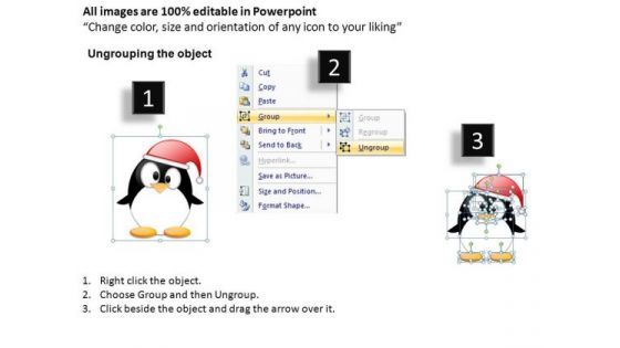 PowerPoint Presentation Penguin Snow Merry Christmas Ppt Theme