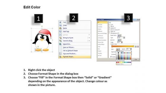PowerPoint Presentation Penguin Snow Merry Christmas Ppt Theme