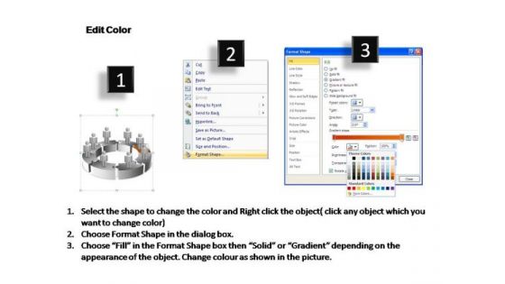 PowerPoint Presentation Teamwork Circular Ppt Theme