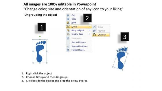 PowerPoint Presentation Teamwork Footprints Process Ppt Process