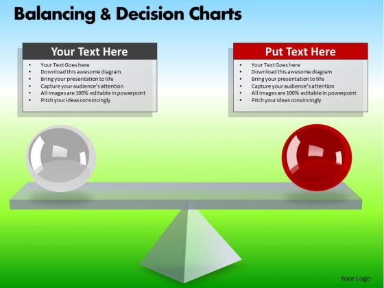 PowerPoint Process Business Growth Balancing Decision Charts Ppt Layouts