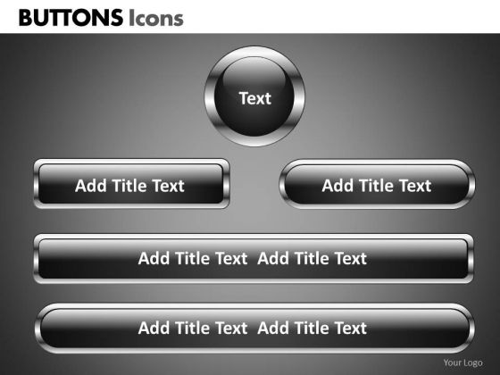 PowerPoint Process Business Teamwork Buttons Icons Ppt Template