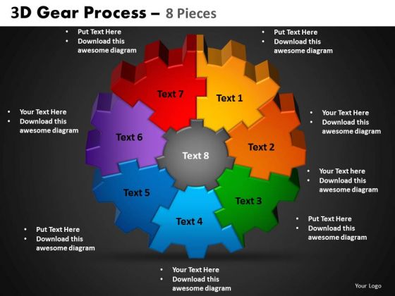 PowerPoint Process Circle Process Gear Process Ppt Layout