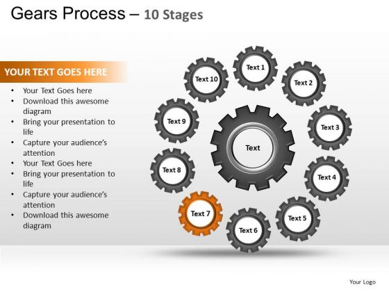 PowerPoint Process Company Gears Process Ppt Backgrounds