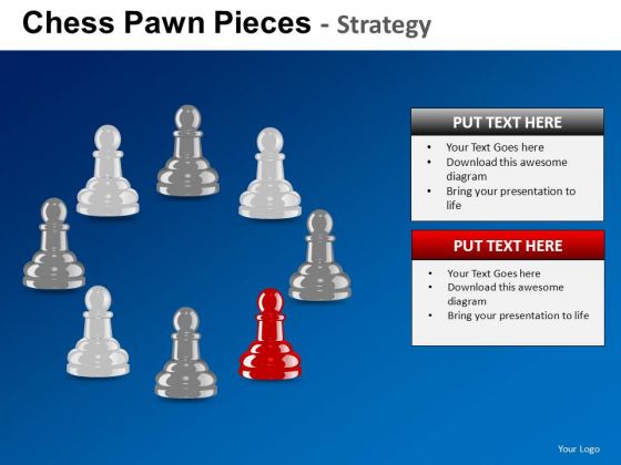 PowerPoint Process Company Growth Chess Pawn Ppt Designs