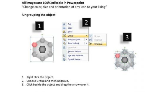 PowerPoint Process Company Hub And Spokes Process Ppt Template