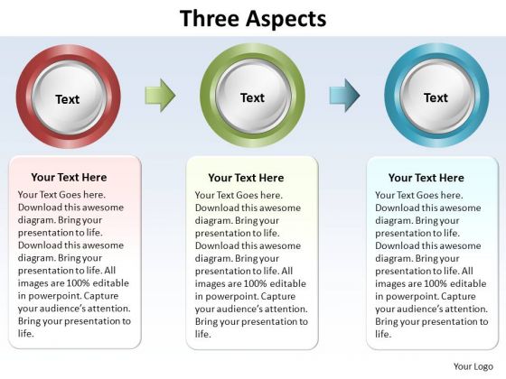 PowerPoint Process Company Three Aspects Ppt Slide Designs