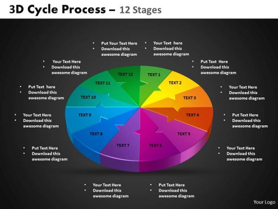 PowerPoint Process Cycle Chart Cycle Process Ppt Process