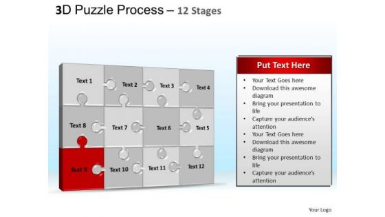PowerPoint Process Editable Puzzle Process Ppt Theme