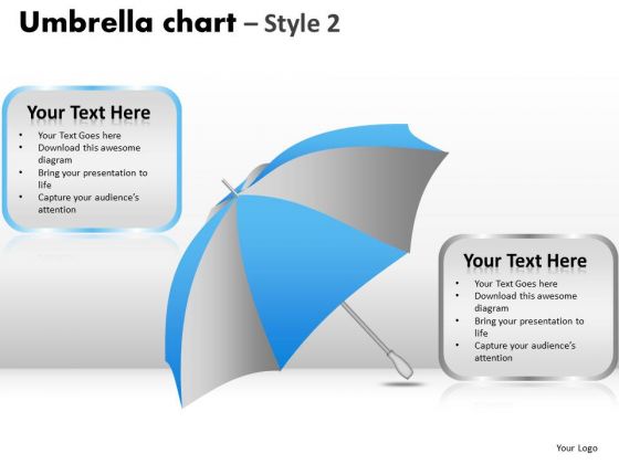 PowerPoint Process Editable Umbrella Chart Ppt Theme