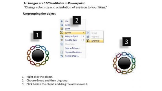 PowerPoint Process Global Circular Chain Ppt Process
