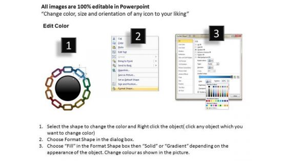 PowerPoint Process Global Circular Chain Ppt Process
