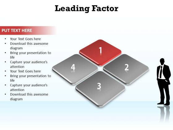 PowerPoint Process Growth Leading Factor Ppt Template