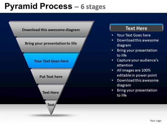 PowerPoint Process Strategy Pyramid Process Ppt Presentation