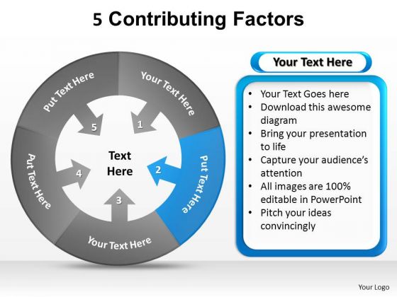 PowerPoint Process Teamwork Contributing Factors Ppt Design