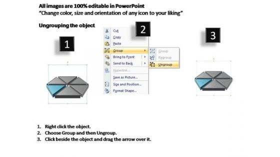 PowerPoint Process Teamwork Factors Hexagon Ppt Template