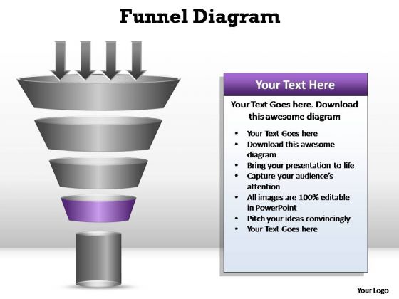 PowerPoint Process Teamwork Funnel Diagram Ppt Template