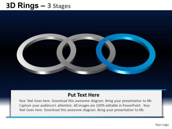 PowerPoint Process Teamwork Rings Ppt Design