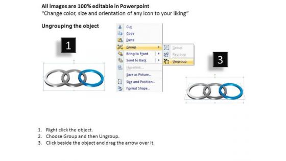 PowerPoint Process Teamwork Rings Ppt Design