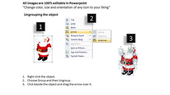 PowerPoint Santa Snow Merry Christmas Ppt Templates
