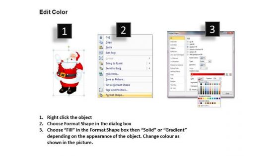 PowerPoint Santa Snow Merry Christmas Ppt Templates