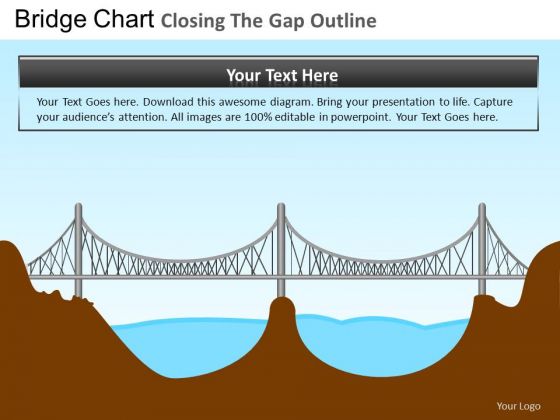 PowerPoint Slide Bridge Closing Gap Corporate Teamwork Ppt Layout
