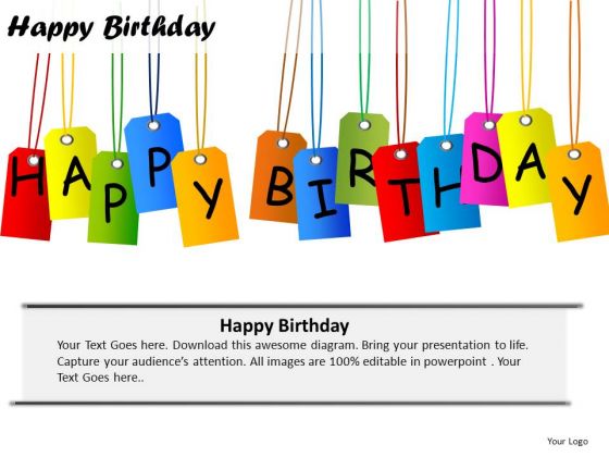 PowerPoint Slide Company Happy Birthday Ppt Slides
