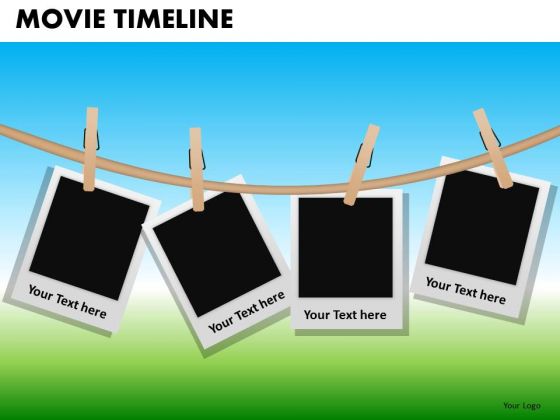 PowerPoint Slide Company Teamwork Movie Timeline Ppt Slide