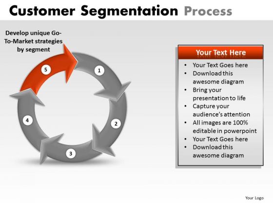 PowerPoint Slide Corporate Success Customer Segmentation Process Ppt Template