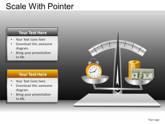 PowerPoint Slide Corporate Success Scale With Pointer Ppt Templates