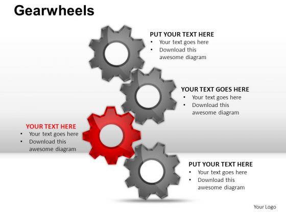 PowerPoint Slide Designs Company Gear Wheel Ppt Themes