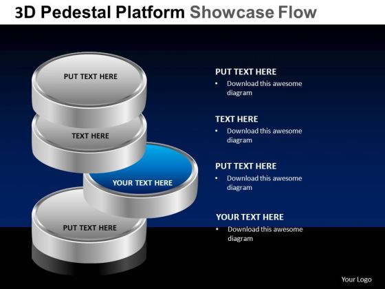 PowerPoint Slide Designs Process Pedestal Platform Showcase Ppt Slides
