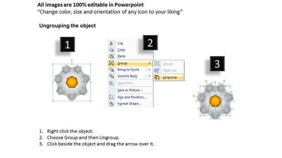 PowerPoint Slide Designs Success Hub And Spokes Process Ppt Template