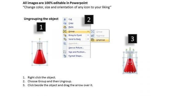 PowerPoint Slide Layout Success Percentages In Flasks Ppt Template