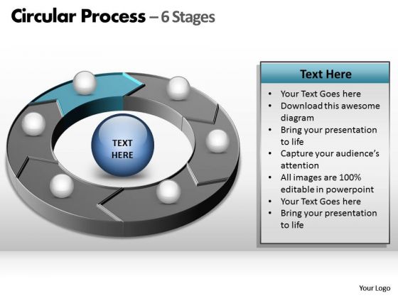 PowerPoint Slide Layout Teamwork Circular Process Ppt Backgrounds