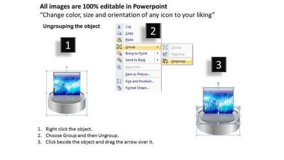 PowerPoint Slide Pedestal Platform Growth Ppt Slides