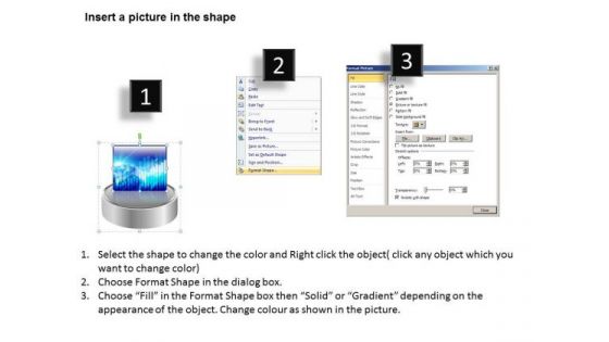 PowerPoint Slide Pedestal Platform Growth Ppt Slides