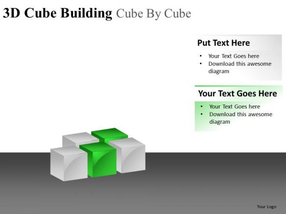 PowerPoint Slide Showing Brick By Brick Growth Ppt Diagram