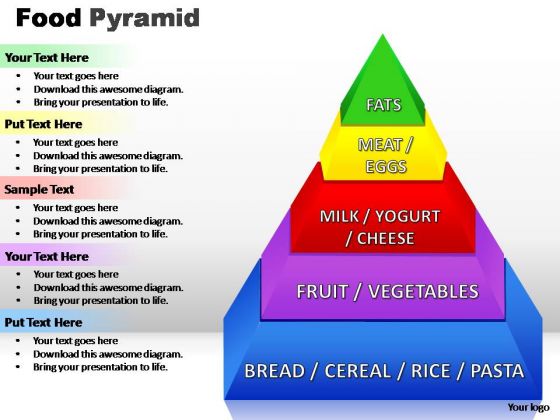 PowerPoint Slide Teamwork Food Pyramid Ppt Slides