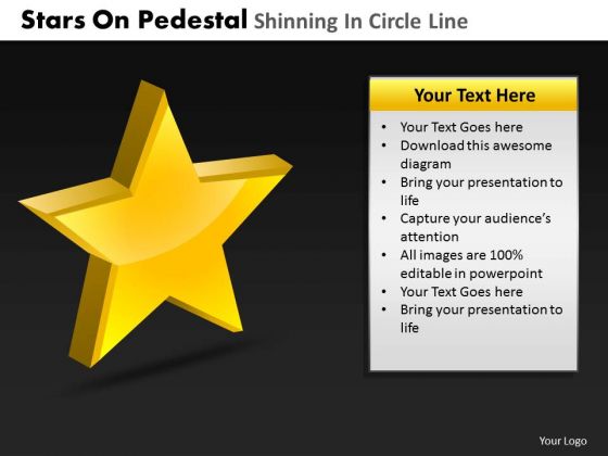 PowerPoint Slide Teamwork Pedestal Shinning Ppt Slide Designs