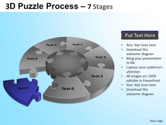 PowerPoint Slidelayout Business Jigsaw Pie Chart Ppt Templates