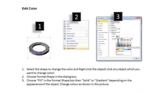 PowerPoint Slidelayout Chart Circular Process Ppt Themes