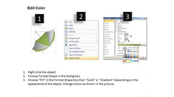 PowerPoint Slidelayout Corporate Teamwork Targets Umbrella Chart Ppt Presentation